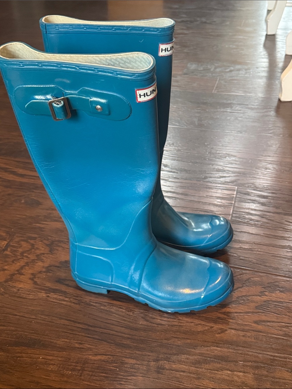 Hunter Teal Tall Women's Rain Boots - Picture 5 of 11